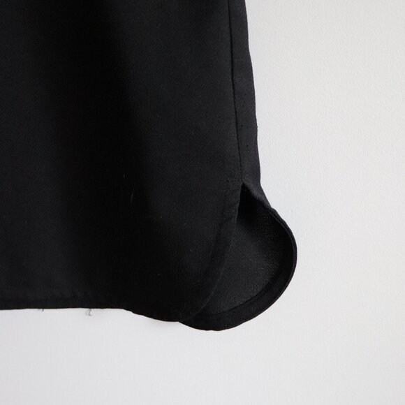 Oak + Fort Women's Black Sz L Relaxed Sleeveless Lined Crewneck Midi Dress - Picture 7 of 12